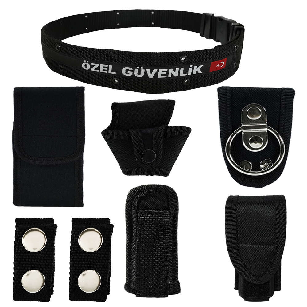 Özel Güvenlik Yazılı Örme Palaska Tam Takım Set